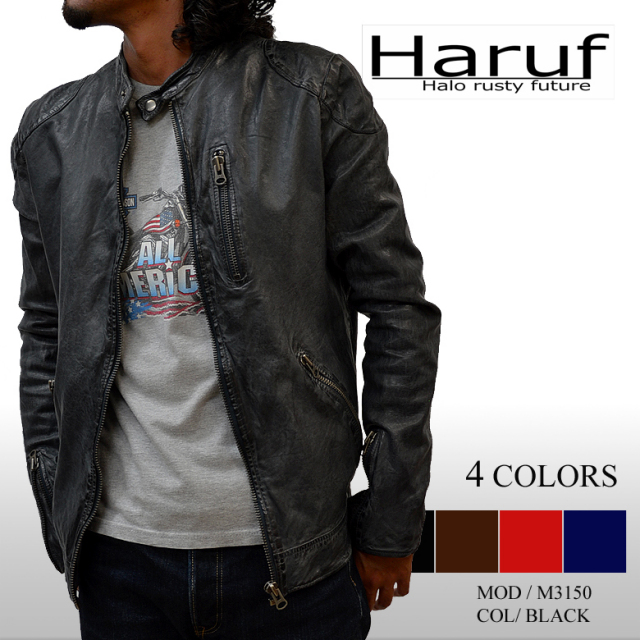 製品染め ビンテージ加工 レザージャケット 革ジャン ライダース