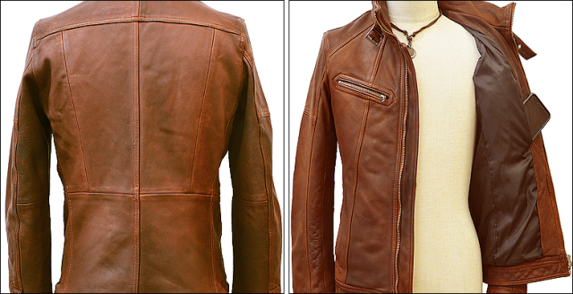 オイルレザー 革ジャン レザージャケット シングル ライダース