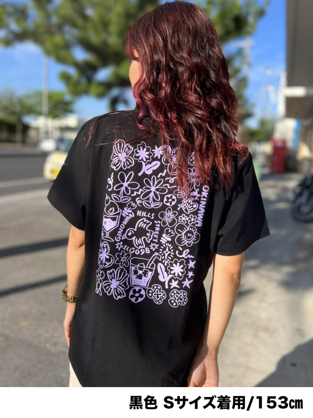 半袖》868 ハッピーフラワー02の半袖Tシャツ.