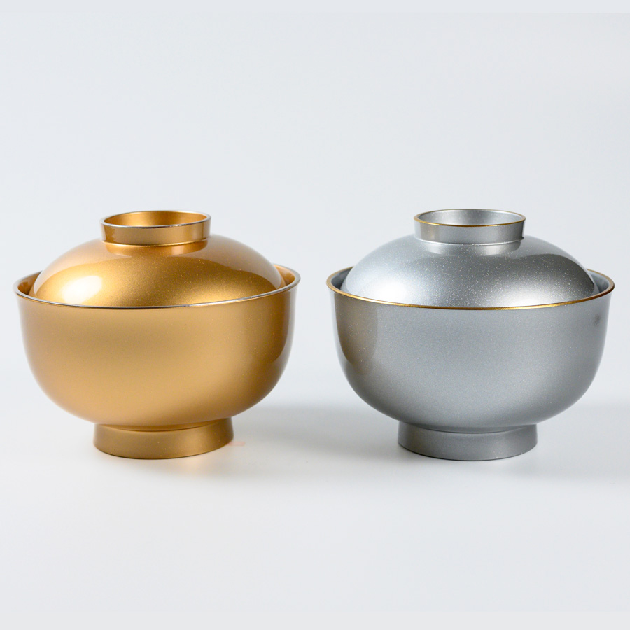 雑煮椀 金ラメ/銀ラメ FC23-1/2 漆器の井助