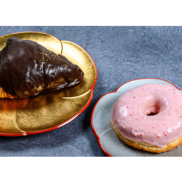 銘々皿 5.0 福梅 金ラメ/銀ラメ 5枚セット FC23-3/4 漆器の井助