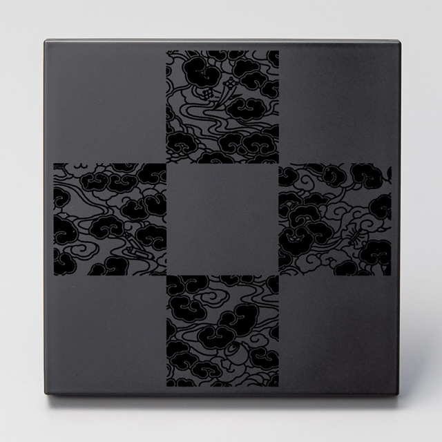 三段重 5.0 彩雲市松 吟朱/黒 12-15105 漆器の井助