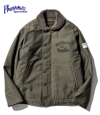 PHERROW'S フェローズ バックサテン|アルパカ混|デッキジャケット『N-1