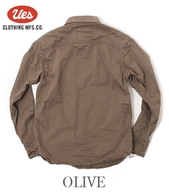 UES ウエス 長袖|先染めツイル|ヒッコリー|シャツジャケット