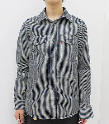 UES ウエス 長袖|先染めツイル|ヒッコリー|シャツジャケット