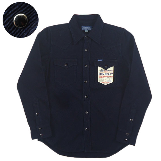 IRON HEART アイアンハート インディゴカルゼウエスタンシャツ IHSH