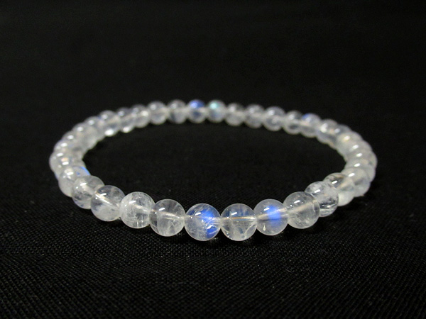高品質 レインボームーンストーン ブレスレット 約5～5.5mm 天然石販売