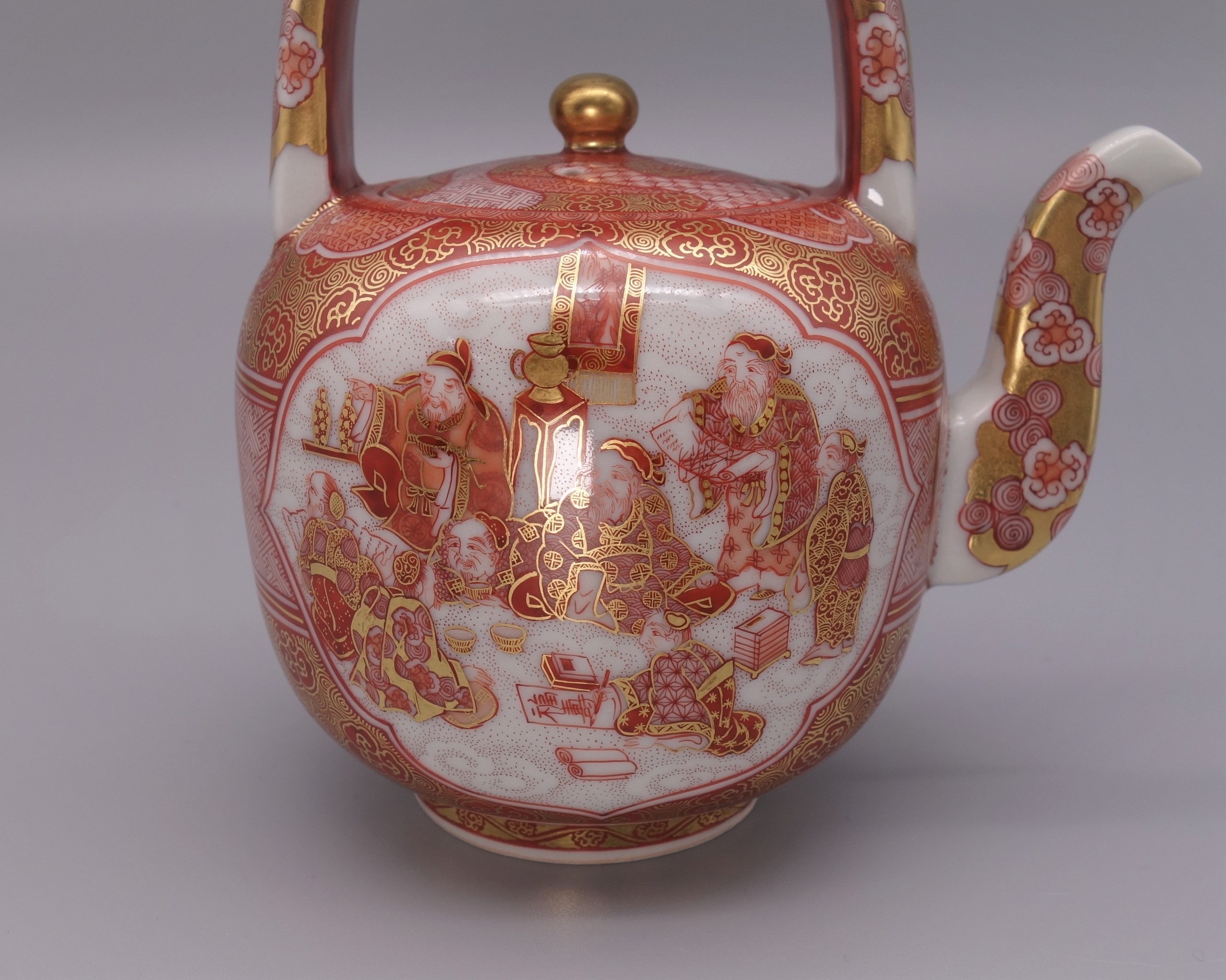 水注 赤絵細描八仙人の図 [ 福島武山 ]