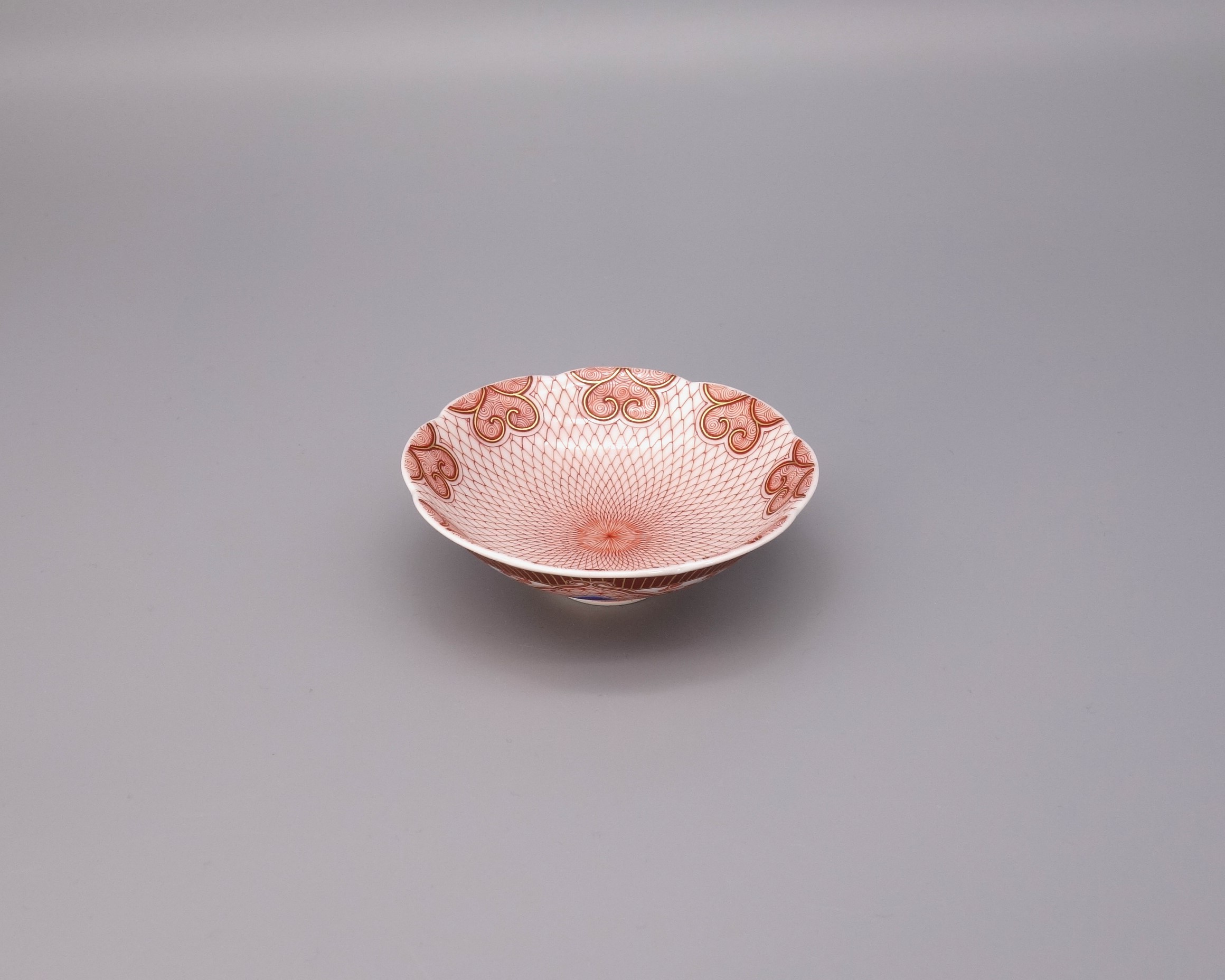 3-3037 平佐赤絵 盃台 3-3037 平佐赤絵 盃台