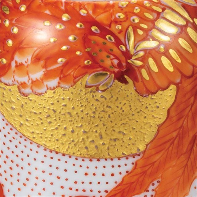 九谷焼作家 ギフト ご贈答品 御祝い3号香炉 赤絵鳳凰 福田良則【九谷焼