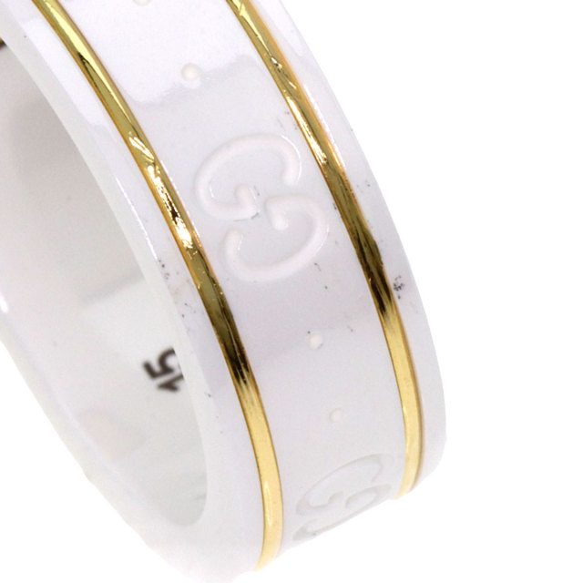 GUCCI グッチ GG アイコン 白セラミック #15 リング・指輪 セラミック
