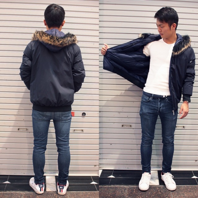 Jean-Louis Scherrer ダウンジャケット フード付き メンズ ブラック