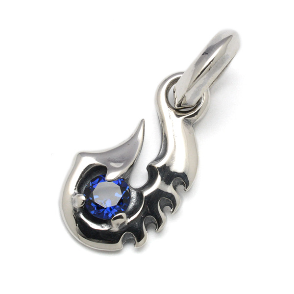ビルウォールレザー Bill Wall Leather Fish Hook w/stone Charm Blue