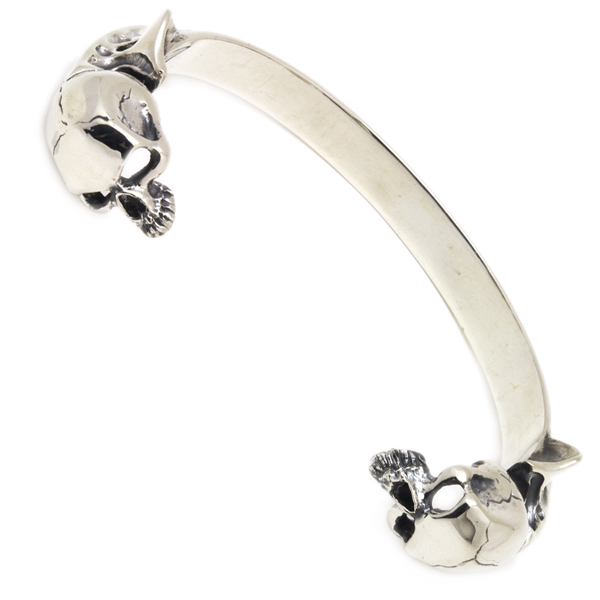 クレイジーピッグ CRAZY PIG DESIGNS TWO SKULL BANGLE (SMALL) 2