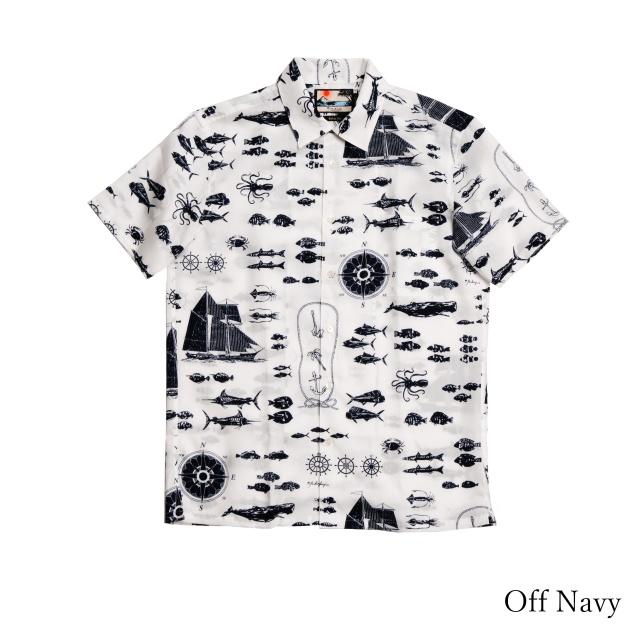 PAIKAJI アロハシャツ】Men's Short-Sleeve Shirt/帆船