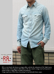 RRL ダブルアールエル ストライプワークシャツ