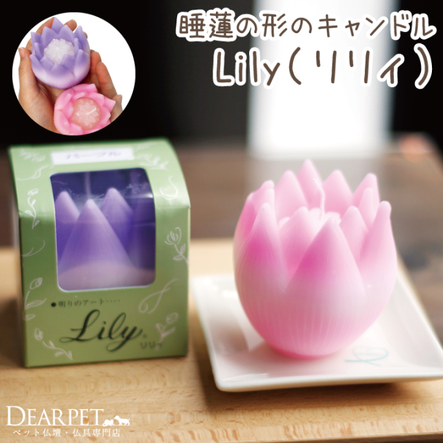 キャンドル リリィ Lily 睡蓮 単品 器は付属しません ピンク パープル
