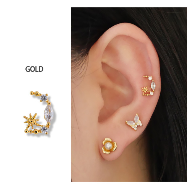 ボディピアス Soeur de Nana シャインジュエルムーンバーベル/20G