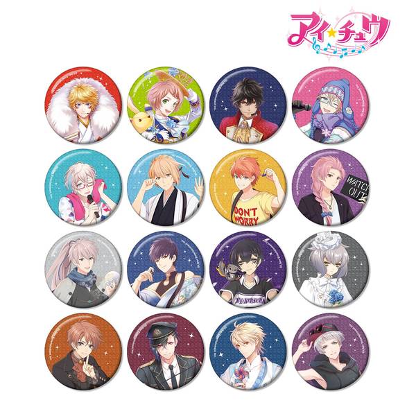 アイ☆チュウ」トレーディンググリッター缶バッジ ver.A 16個入BOX