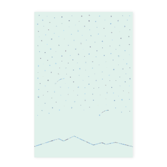 HKP-03：星くずのポストカード 午後・グリーン〔OZ〕(4510180012190)