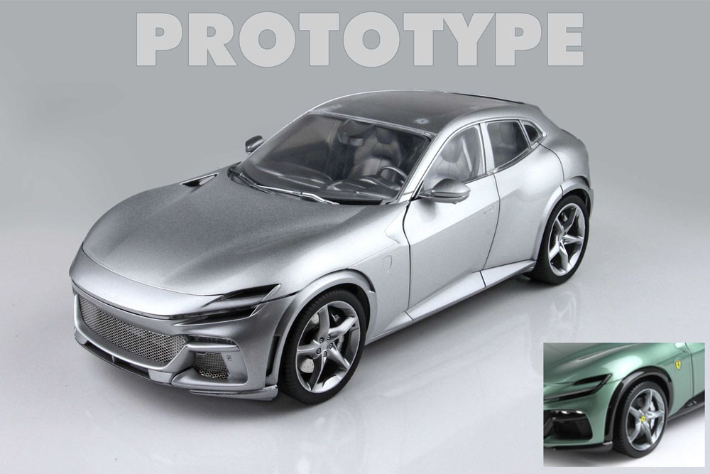 予約商品 ** BBR HE180052CDIE 1/18 Ferrari Purosangue Verde Dora