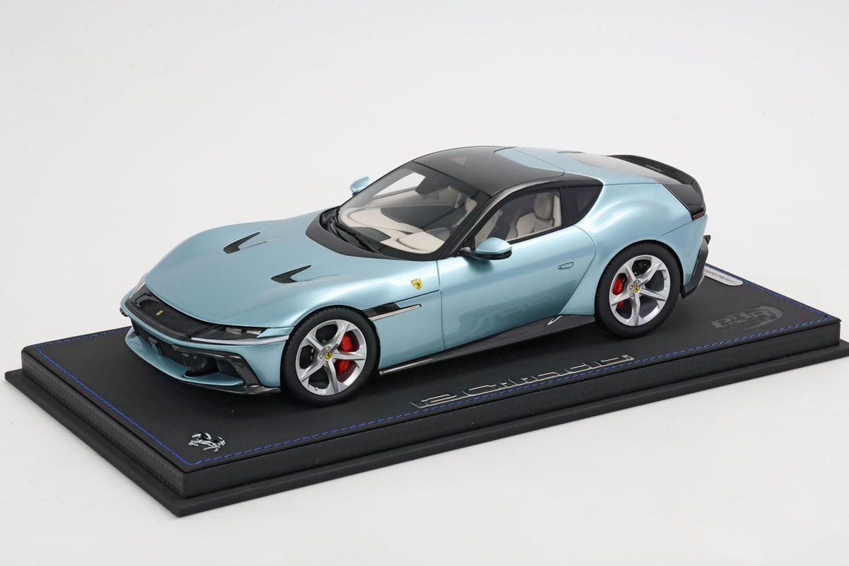 BBR P18254DV 1/18 Ferrari 12 Cilindri Panoramic Roof Celeste Trevi