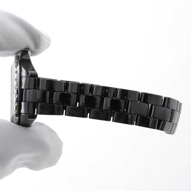 H2569 ブラック CHANEL（シャネル）J12 黒セラミック 8Pダイヤ 中古