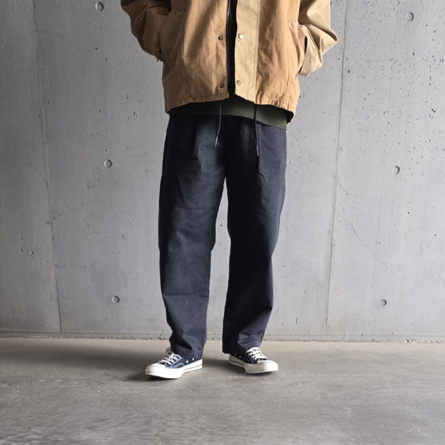 STILL BY HAND [ PT03254 ] 12oz Color Denim Pants (BROWN)(INK BLACK)