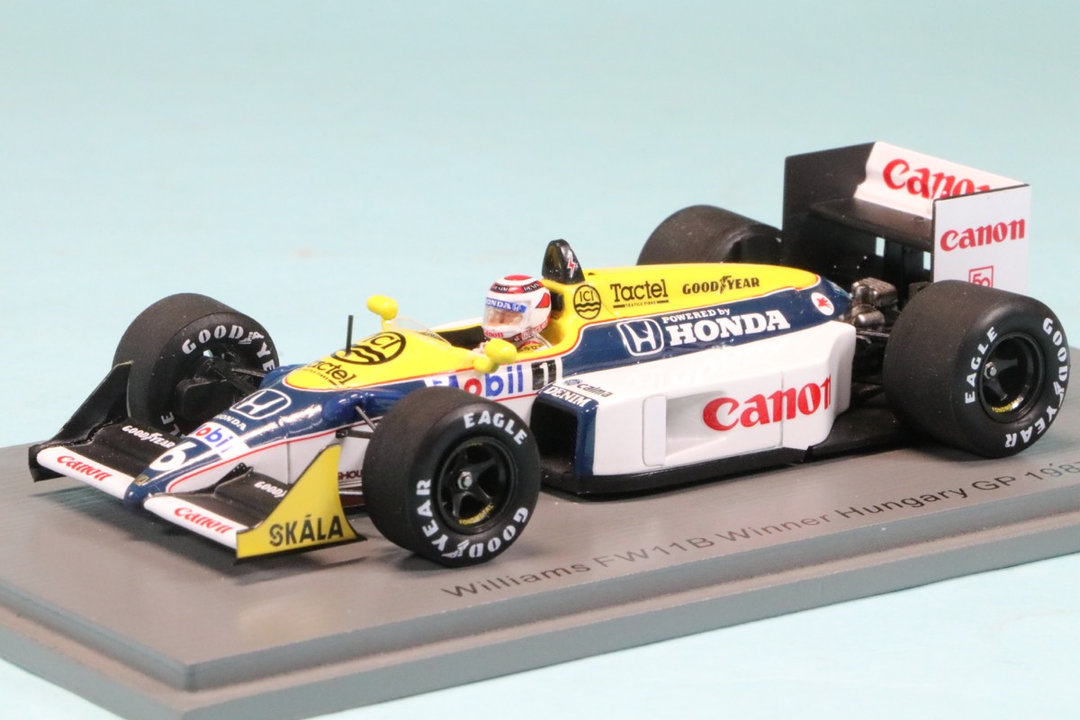 スパーク 1/43 ウィリアムズ FW11B ハンガリーGP 1987 Winner N.ピケ S7483