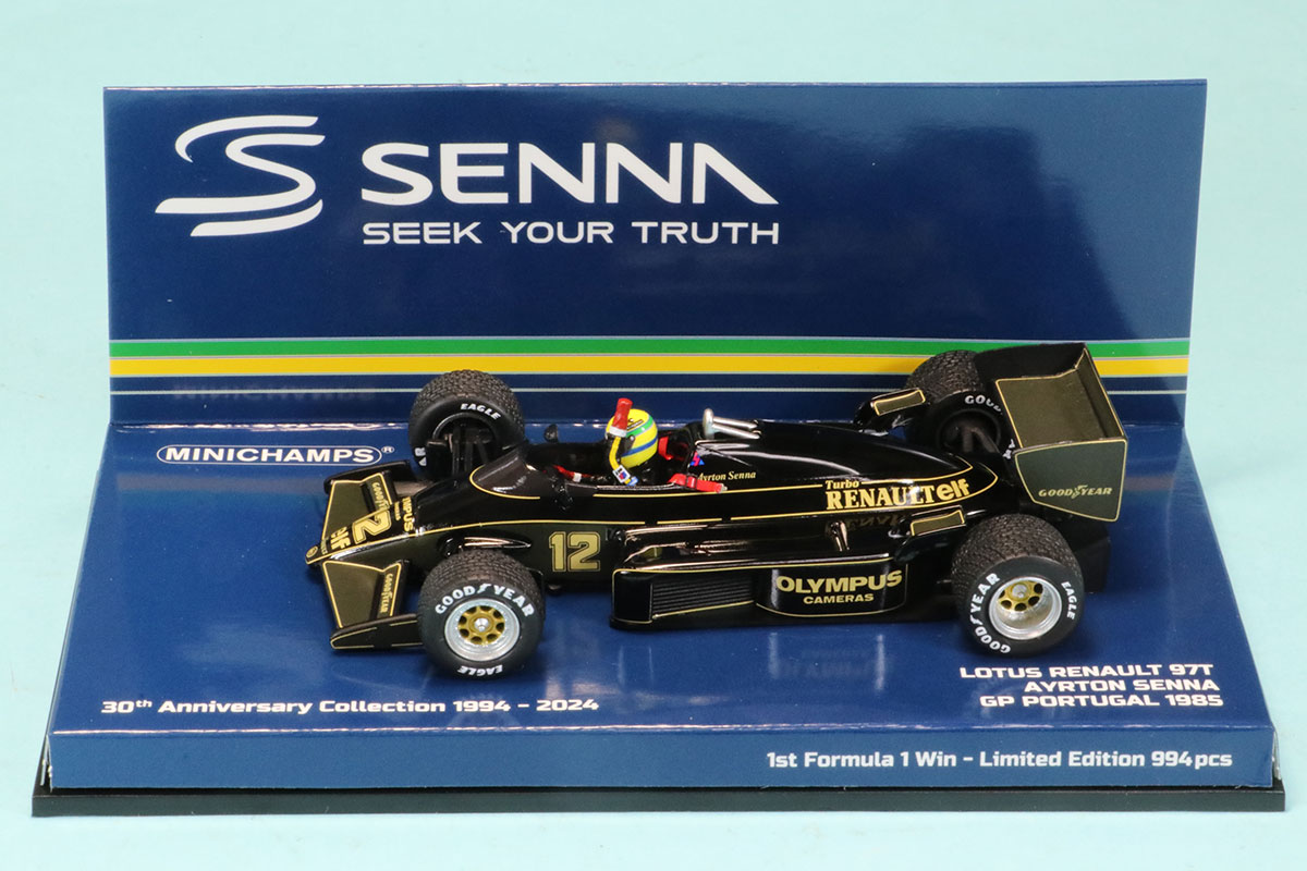 ミニチャンプス 1/43 ロータス ルノー 97T A.セナ ポルトガルGP 1985