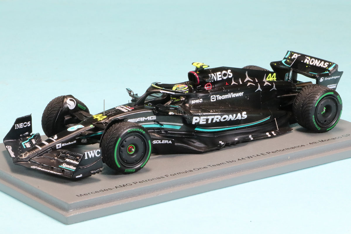 スパーク 1/43 メルセデス AMG W14 モナコGP 2023 L.ハミルトン 4th