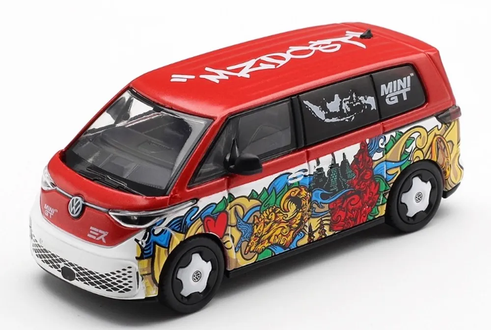 予約] MINI-GT 1/64 フォルクス ワーゲン ID. Buzz ミズデザイン (左