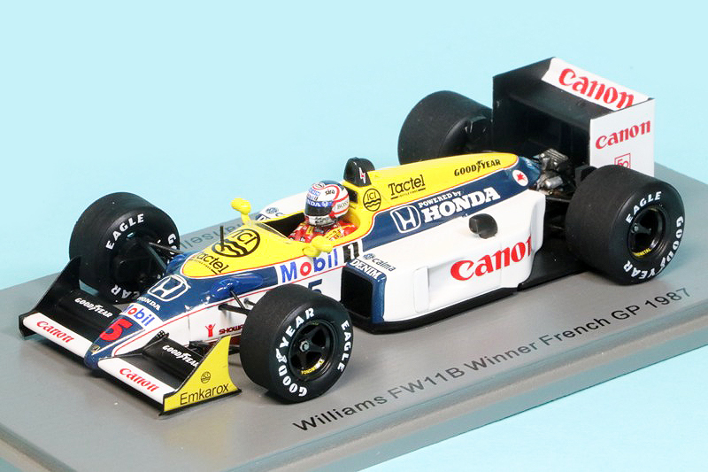 スパーク 1/43 ウィリアムズ FW11B フランスGP 1987 Winner N.マンセル