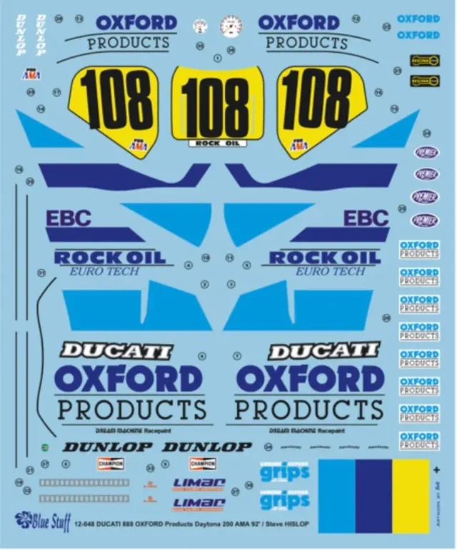 ブルースタッフ 1/12 ドゥカティ 888 オックスフォード プロダクツ