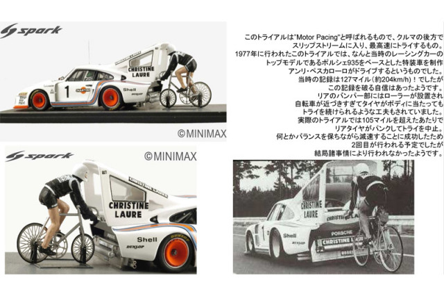 S1939 - スパーク 1/43 ポルシェ 935 Bicycle Speed Record 1977 S1939