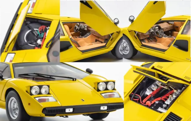 予約] 京商 1/18 ランボルギーニ カウンタック LP400 イエロー フル