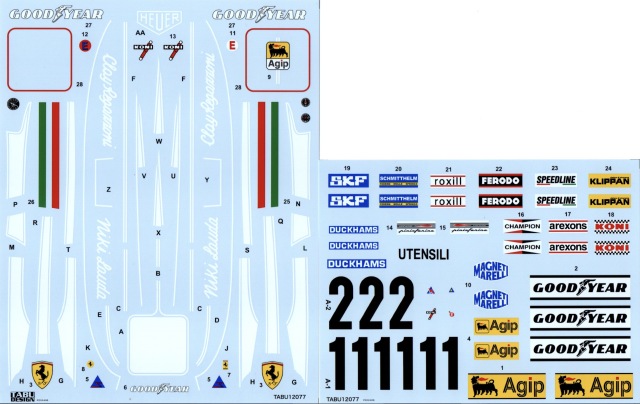タブデザイン 1/12 フェラーリ 312 T 1976 フルデカール タミヤ対応