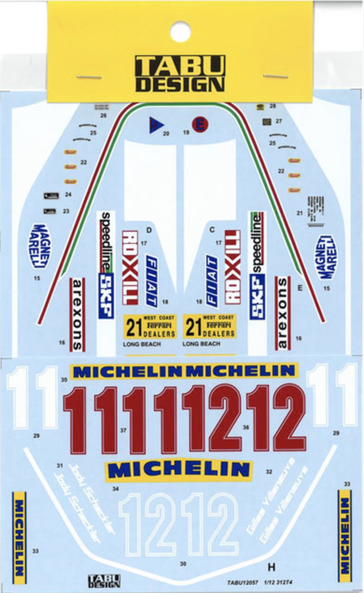 タブデザイン 1/12 フェラーリ 312 T4 フルスポンサーデカール (タミヤ