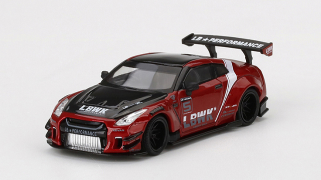 MINI GT 1/64 LB☆WORKS Nissan GT-R R35 タイプ2 リアウイング