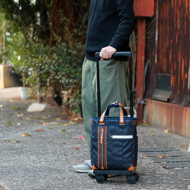 D-650 SWANY×MOUSTACHE(M18)ネイビー＜T2キャスター・4輪ストッパー付