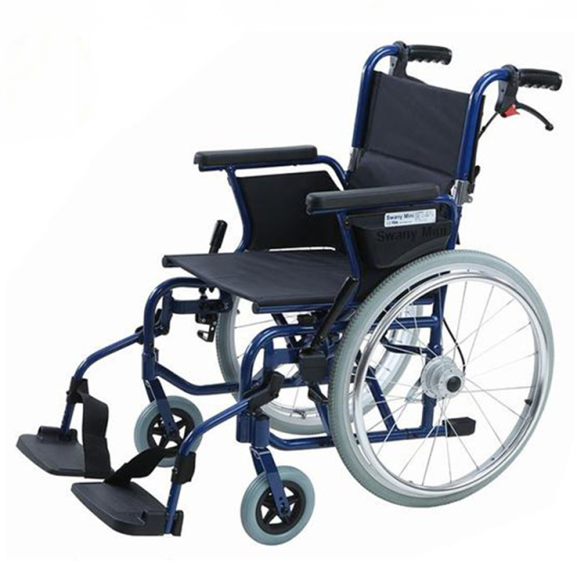 スワニー・ミニ ブルー 車いす 【USED販売】SWANYit(スワニーイット)