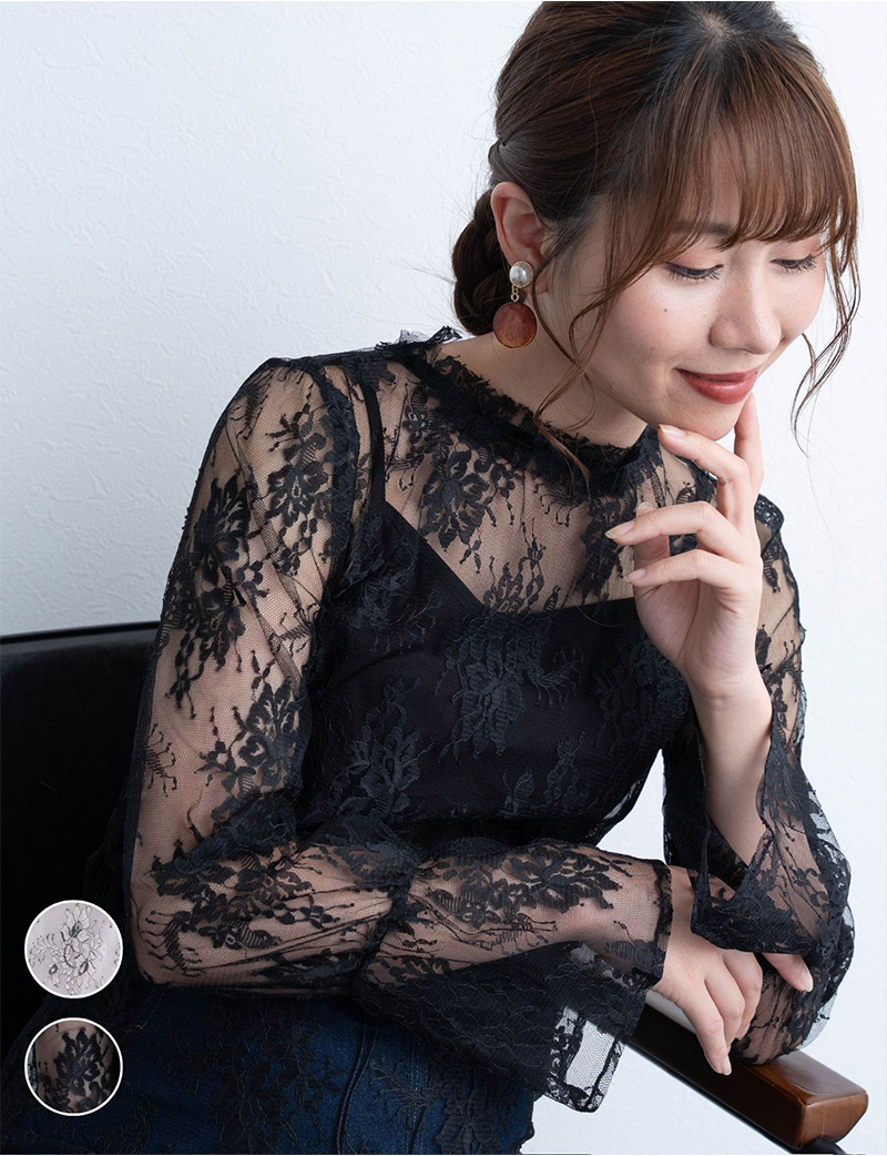 キャミソール付きレーストップス レディース | マタニティウェア・授乳