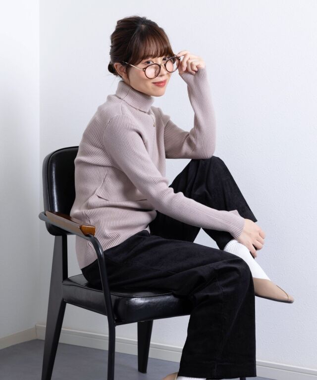 授乳対応 もっちり 上品 タートル ニット セーター マタニティトップス