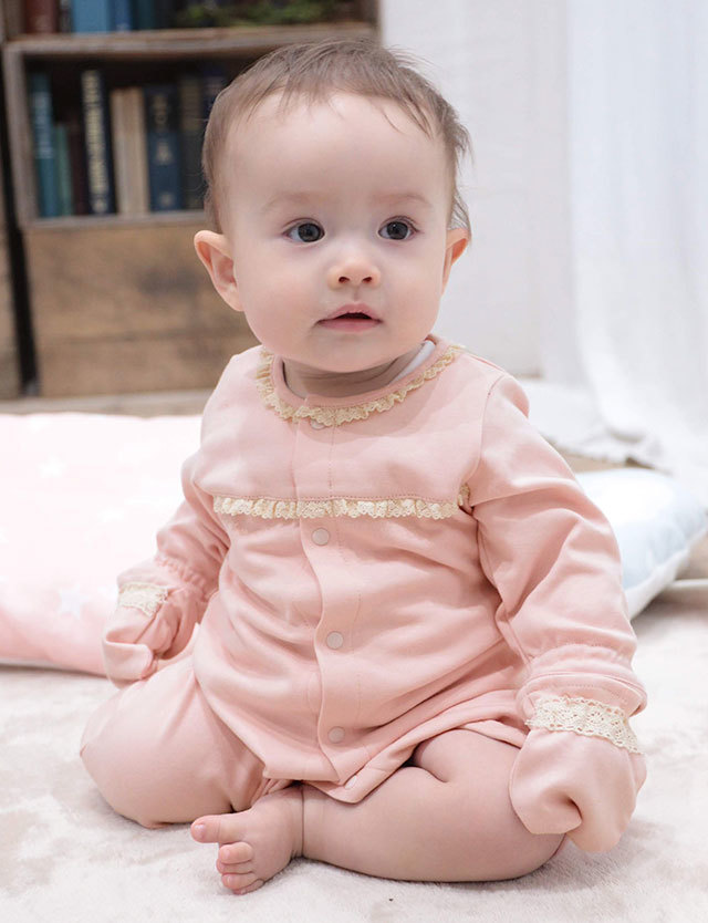 オーガニックコットン100％ 2WAYカバーオール＆ミトン 2点SET