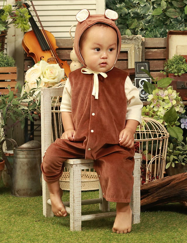 3WAY ボンネット付スリーパー 着ぐるみ/ロンパース| マタニティウェア