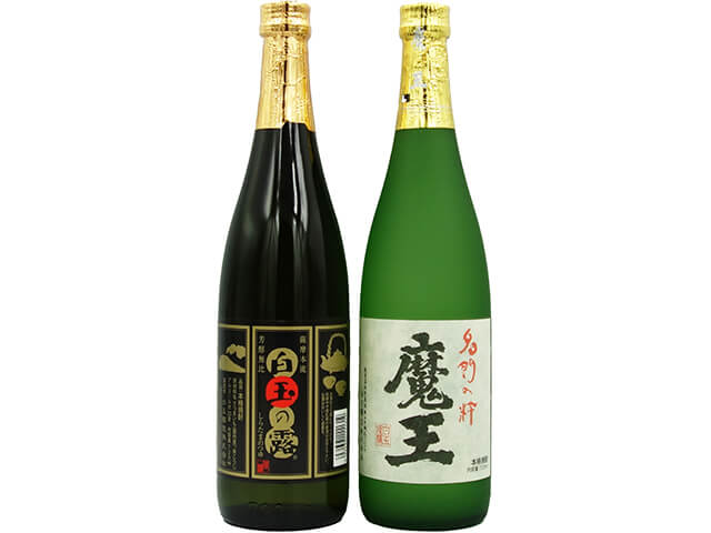 ネット限定】芋焼酎 魔王・白玉の露 2本ギフトセット 贈答箱なし 720ml×2