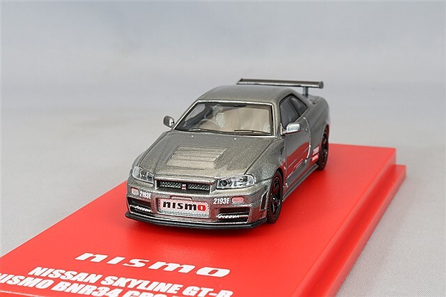 京商 1/64 日産 スカイライン R34 GT-R ニスモ CRS Ver. グレー LED