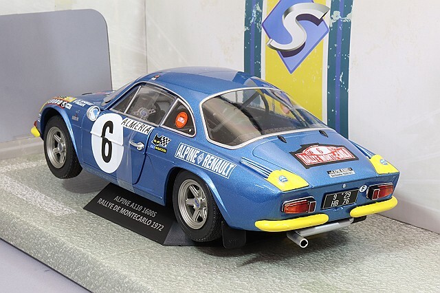 ソリド 1/18 アルピーヌ A110 1600S 1972 モンテカルロ ラリー #6 J-C