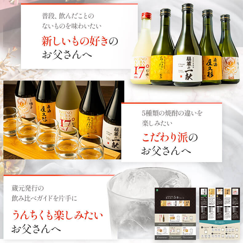焼酎セット 酒のプロ杜氏厳選 芋焼酎飲み比べ 300ml 5本セット