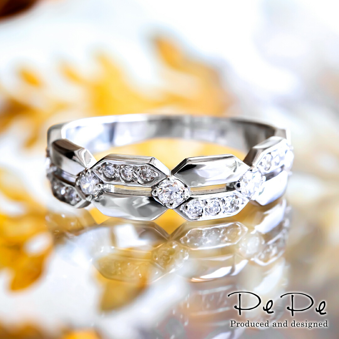 永遠の輝き！プラチナリング】リング プラチナ900 ダイヤモンド合計0.3